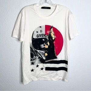 Givenchy Shirt Men XS Split Tee Stars Dog Graphic Motorcycle Girl Paris B5